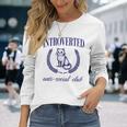 Introverted Antiocial Club 長袖tシャツ 長袖Tシャツ 彼女への贈り物