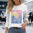 Japan City Pop カワイイ 80年代 日本アニメ 音楽 美学 長袖Tシャツ 彼女への贈り物