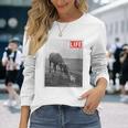 Life Picture Collection 馬と猫（1） 長袖Tシャツ 彼女への贈り物