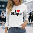 I Love Heart Hope Namee On A 長袖Tシャツ 彼女への贈り物