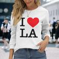 I Love La Top I Heart Los Angeles バケーションギフト 長袖Tシャツ 彼女への贈り物