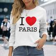 I Love Paris Graphic Novelty & Cool s 長袖Tシャツ 彼女への贈り物