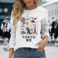 I Love Tokyo Wonderful Tokyo Japan Culture Doodles Graphic 長袖Tシャツ 彼女への贈り物