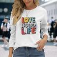 Love Your Life インスピレーション引用シャツ モチベーションアップ 長袖Tシャツ 彼女への贈り物