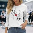 M&W カップル イニシャル 結婚式 記念日 新築祝い 長袖Tシャツ 彼女への贈り物