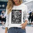 Medusa Backprint 女神の蛇 ギリシャ神話 バックプリント メデューサ 長袖Tシャツ 彼女への贈り物