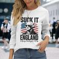 Men's Suck-It England 4Th July George Washington 1776 Long Sleeve T-Shirt Gifts for Her