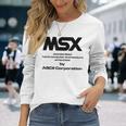 Msx コンピューター 長袖Tシャツ 彼女への贈り物