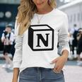 Notion アプリ All Notion Lovers Notion Aesthetic Notionユーザー 長袖Tシャツ 彼女への贈り物