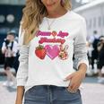 Peace Love イチゴ好き 果物食主義者 果実 果実 果実 長袖Tシャツ 彼女への贈り物