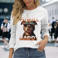 Pitbull Daddyピットブル・パパ・ヴァタータグ アメリカン・ピット・ブル・テリア・パパ 長袖tシャツ 長袖Tシャツ 彼女への贈り物