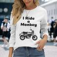 I Ride A Monkey オートバイ ミニバイクシャツ 長袖Tシャツ 彼女への贈り物