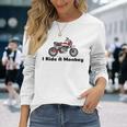 I Ride A Monkey オートバイミニバイクまたはピットバイク 長袖Tシャツ 彼女への贈り物