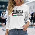 Save Gaza Free Palestine Free Gaza Proud Gaza Palestina 長袖Tシャツ 彼女への贈り物