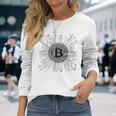 Snirt ビットコイン モチーフ ビットコイン ビットコインカップ 長袖Tシャツ 彼女への贈り物