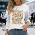 Sorry Can't Dance Bye シャツ キュート ダンス グルービー ヒッピーフラワー 長袖Tシャツ 彼女への贈り物
