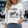 Sr500 ブラック クラシックバイク モーターサイクリスト オートバイ 長袖Tシャツ 彼女への贈り物