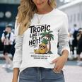 Tropic Like It's Hot パイナップル サマーサングラス ビーチ 長袖Tシャツ 彼女への贈り物