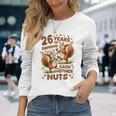 お互いの運転26年 ナッツ26周年 結婚26周年 長袖Tシャツ 彼女への贈り物