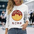 おもしろ たこ焼き 和 大阪 食品 日本 ひらがな 文字 長袖Tシャツ 彼女への贈り物