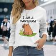 アイ・アム・ア・カイピバラ～カイピリーニャ・カクテル好きのカピバラ～ 長袖Tシャツ 彼女への贈り物