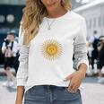 アルゼンチン国旗 アルゼンチン代表チームスタイル 5月の太陽 長袖Tシャツ 彼女への贈り物