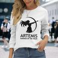 アルテミス 古代ギリシャの女神 長袖Tシャツ 彼女への贈り物