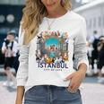 イスタンブール、トルコ 猫の街 Istanbul Turkey City Of Cats 長袖Tシャツ 彼女への贈り物