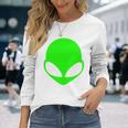 エイリアンヘッド グリーンフェイス ファニービリーブ Ufo ヒューマンコスチューム Edm 長袖tシャツ 長袖Tシャツ 彼女への贈り物