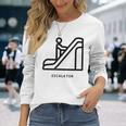 エスカレーター 長袖Tシャツ 彼女への贈り物
