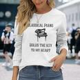 クラシックピアノ 長袖Tシャツ 彼女への贈り物