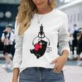 クレーンゲーム アーム Ufoキャッチャー 熊 ぬいぐるみ シルエット イラスト おもしろ Don't Catch Me 長袖Tシャツ 彼女への贈り物