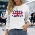 グウェントuk、イギリスの国旗、ユニオンフラッググウェント 長袖tシャツ 長袖Tシャツ 彼女への贈り物