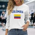 コロンビア国旗 長袖Tシャツ 彼女への贈り物