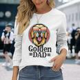 ゴールデンパパヴィンテージゴールデンレトリバー犬のための父親の日 長袖Tシャツ 彼女への贈り物