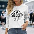 サッカー おじさん お父さん プレーヤー コーチ 試合 デー ギフト ボーイフレンド 男性 長袖Tシャツ 彼女への贈り物