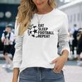 サッカー おもしろ ロゴ フットボール おしゃれ クール 長袖Tシャツ 彼女への贈り物