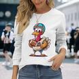 サンクスギビング かわいい七面鳥 アメリカンフットボール ボーイズ キッズ 長袖Tシャツ 彼女への贈り物