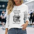 シャーロック・ホームズ I Neveraid I Wasmarter 長袖Tシャツ 彼女への贈り物