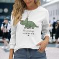 ジュラシック・ワールド Triceratops Loose Illust 長袖Tシャツ 彼女への贈り物