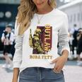 スターウォーズ ボバ・フェットの本 アウトロー 叙事詩 レトロ ポートレート 長袖Tシャツ 彼女への贈り物