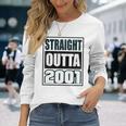ストレイト・アウタ 2001 バースデー 2001 年生まれ 2001 ヴィンテージ 長袖Tシャツ 彼女への贈り物