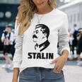 ソビエト指導者ヨシフスターリンシャツソ連共産主義の歴史 長袖Tシャツ 彼女への贈り物