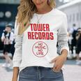 タワーレコード 音楽 レトロ ヴィンテージ 生活 長袖Tシャツ 彼女への贈り物