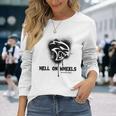 ダッジ・ヘルキャット・ヘル・オン・ホイールズ 長袖Tシャツ 彼女への贈り物