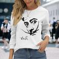 ダリの肖像画 長袖Tシャツ 彼女への贈り物