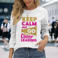 チア チアリーディング Keep Calm And Go チアリーディング 長袖Tシャツ 彼女への贈り物