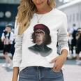 チェ ゲバラ チンパンジー 長袖Tシャツ 彼女への贈り物