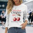 チェリーフルーツ スイートジューシーレッドチェリー 食通ギフト 長袖Tシャツ 彼女への贈り物