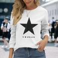 デヴィッド・ボウイ音楽ロックスターロゴ 長袖Tシャツ 彼女への贈り物